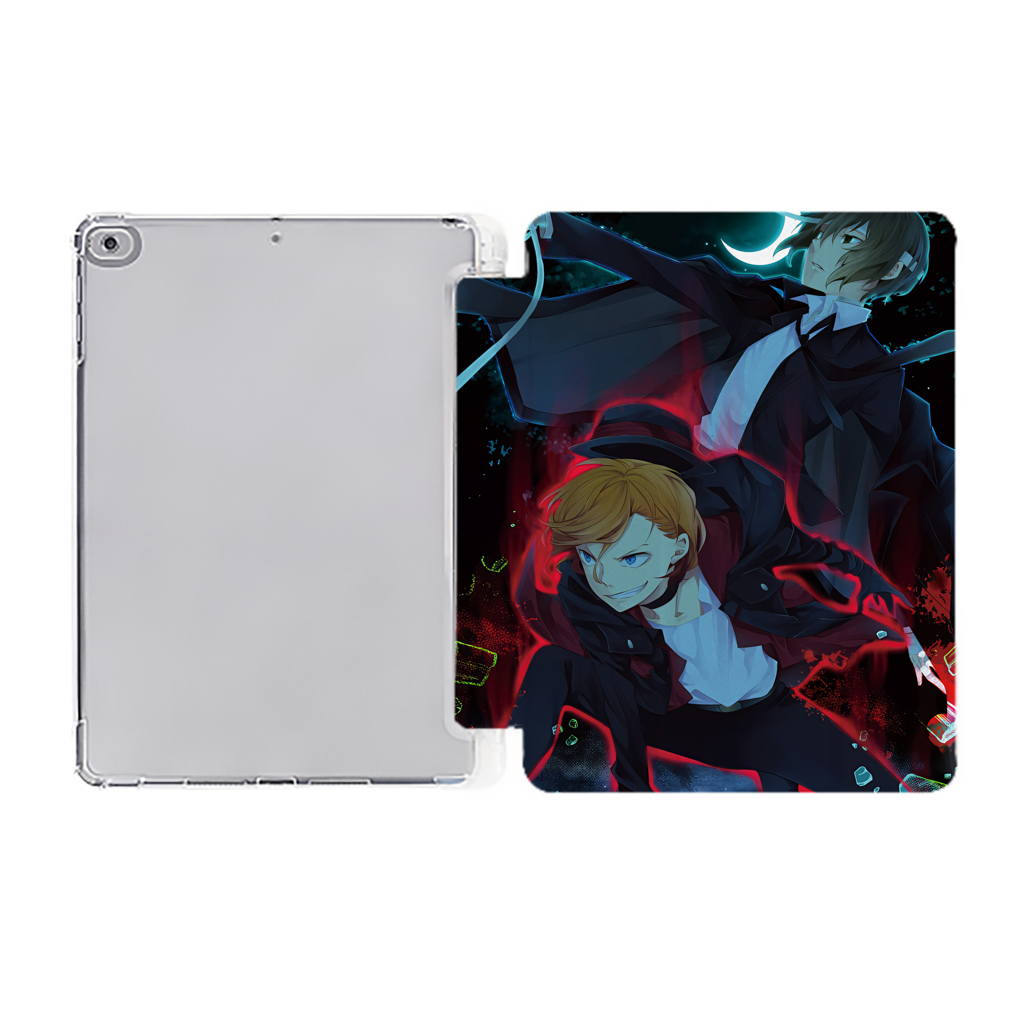 （画像用） 文豪ストレイドッグス Bungo Stray Dogs IPad ケース ペン収納付き 三つ折りスタンド PUレザー×シリコン 対応機種9.5/10.5/10.9インチ